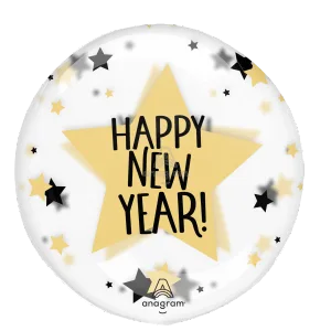 18" HAPPY NEW YEAR CLEARLY STARS CLEARZ