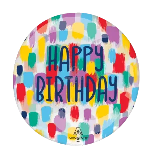 18" PAINTERLY HAPPY BIRTHDAY CLEARZ