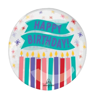 18" HAPPY BIRTHDAY CANDLES CLEARZ