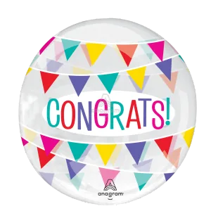 18" CONGRATS BANNER CLEARZ
