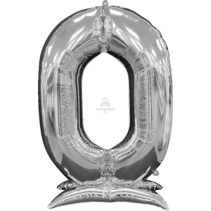 50"  STAND-UP NUMBERZ 0 SILVER 