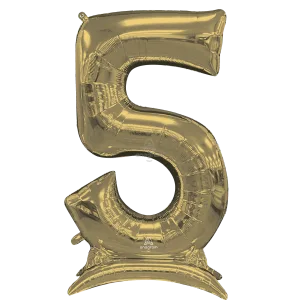 50"  STAND-UP NUMBERZ 5 WHITE GOLD 