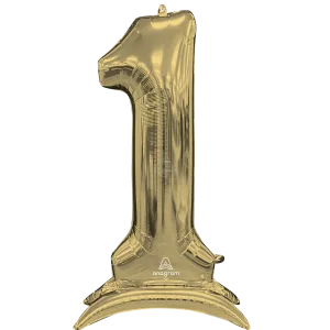 50"  STAND-UP NUMBERZ 1 WHITE GOLD 