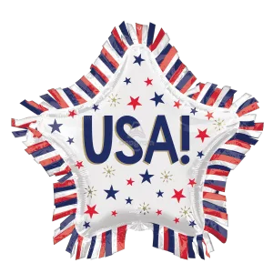 28" USA STAR FRINGE SUPER SHAPE