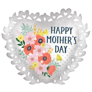 HAPPY MOTHER'S DAY SATIN INTRICATE BLOOMS SUPER SHAPE
