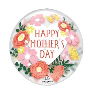 18" HAPPY MOTHER'S DAY CLEAR BLOOMS CLEARZ