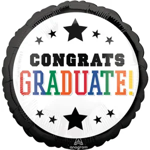 18" GRADUATION BRIGHTS BLACK BORDER HX