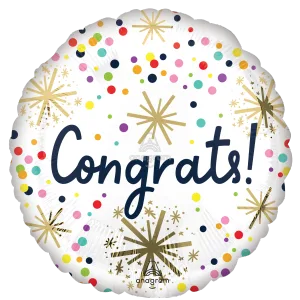 18" CONFETTI SPRINKLE CONGRATS HX