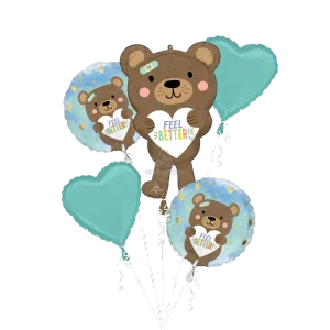 FEEL BETTER BEAR BOUQUET OF BALLOONS
