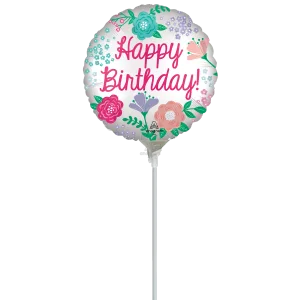 SATIN HAPPY BIRTHDAY GARDEN MICRO