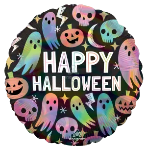 18" IRIDESCENT PASTEL HALLOWEEN HOLOGRAPHIC