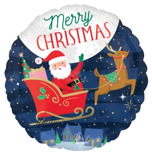 18" STARRY NIGHT MERRY CHRISTMAS HX