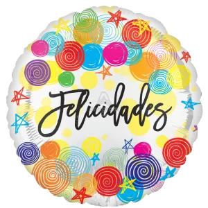 18" FELICIDADES ESPIRALES HX