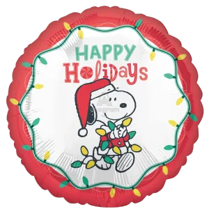 18" PEANUTS HAPPY HOLIDAYS HX