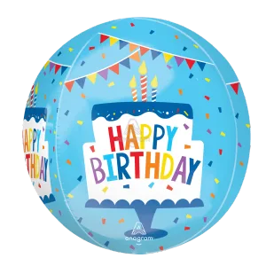 15" HAPPY BIRTHDAY TIERED CAKE ORBZ