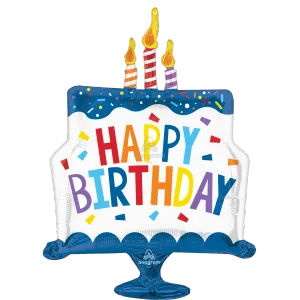 HAPPY BIRTHDAY TIERED CAKE SUPER SHAPE