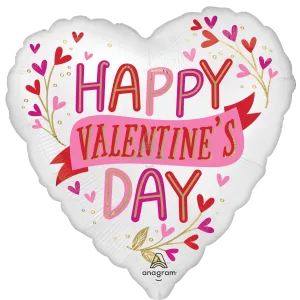 HAPPY VALENTINE'S DAY SATIN BOTANICAL TRACES JUMBO HX