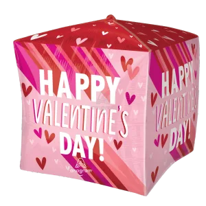 15" VALENTINE STRIPES ON STRIPES ULTRA SHAPE CUBEZ