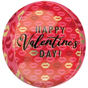 15" HAPPY VALENTINE'S DAY KISS LIPS ORBZ