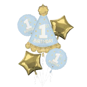 LITTLE MISTER ONE-DERFUL 1ST BIRTHDAY BOUQUET OF BALLOONS