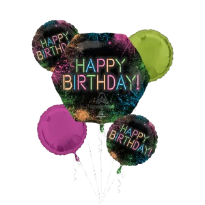 LET'S GLOW CRAZY BIRTHDAY BOUQUET OF BALLOONS