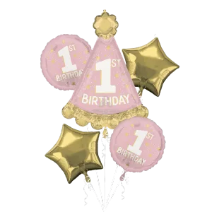 LITTLE MISS ONE-DERFUL 1ST BIRTHDAY BOUQUET OF BALLOONS