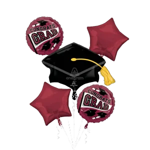 BERRY SCHOOL COLORS BE TRUE TO YOUR SCHOOL BOUQUET OF BALLOONS