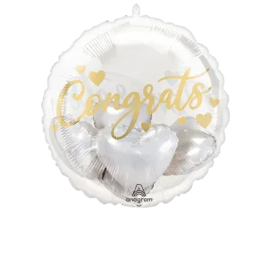 20" CONGRATS WITH HEARTS INSIDERS