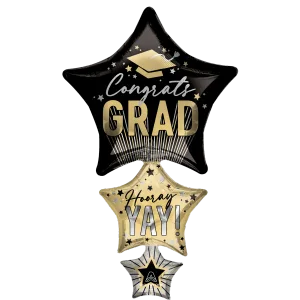 STRIPES ON STRIPES GRAD STARS SUPER SHAPE