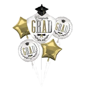 SATIN INFUSED CAPS OFF BOUQUET OF BALLOONS