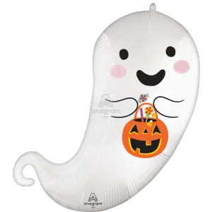 SATIN TRICK OR TREAT GHOST SUPER SHAPE