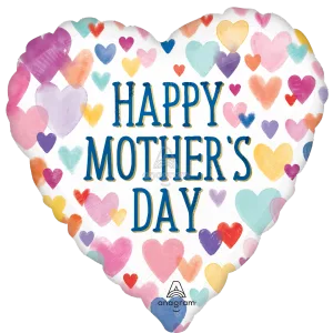 18" HAPPY MOTHER'S DAY SPRINKLED HEARTS HX