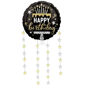 24" BSG DANGLING BIRTHDAY STARS JUMBO DROP-A-LINE
