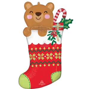 BEARY CHRISTMAS STOCKING SUPER SHAPE
