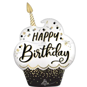 27" SATIN BIRTHDAY WISHES SUPER SHAPE