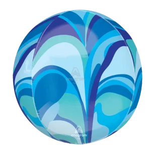 15" BLUE MACRO MARBLE ORBZ