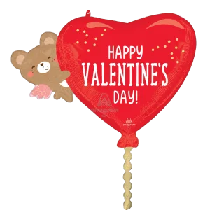 HAPPY VALENTINE'S DAY ANGEL BEAR HUG SUPER SHAPE