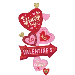 RETRO VALENTINE'S DAY ARROW GIANT MULTI-BALLOON