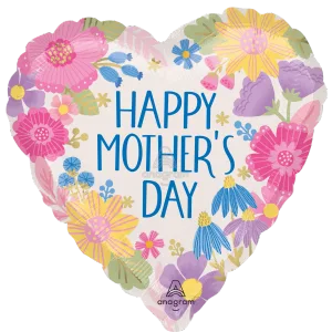 18" HAPPY MOTHER'S DAY BOTANICAL LINES HX