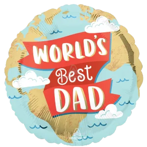 18" WORLD'S BEST DAD HX