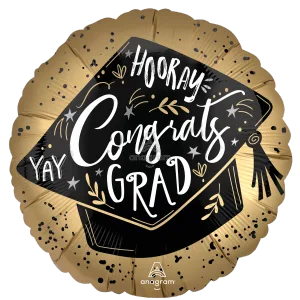 18" SATIN GRAD ACHIEVEMENT BURST