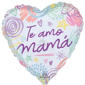 18" TE AMO MAMA SWEET SCRIBBLES HX