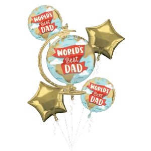 WORLD'S BEST DAD BOUQUET OF BALLOONS