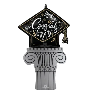 SATIN GRAD CAP ACHIEVEMENT BURST SUPER SHAPE
