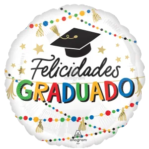 18" GRAD PARTY FELICIDADES GRADUADO HX