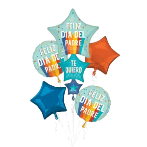 PLAYFUL STRIPES FELIZ DIA DEL PADRE BOUQUET OF BALLOONS