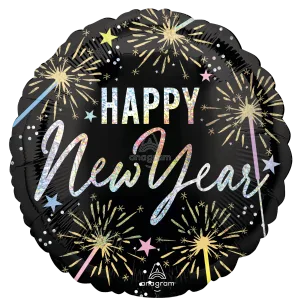 18" NEW YEAR FESTIVE SPARKLE HOLOGRAPHIC