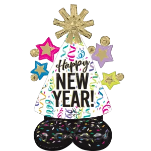 SATIN NEW YEAR CONFETTI CHEER AIRLOONZ JUNIOR