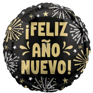 18" FELIZ ANO NUEVO FIREWORKS HX