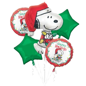 PEANUTS HAPPY HOLIDAYS BOUQUET OF BALLOONS
